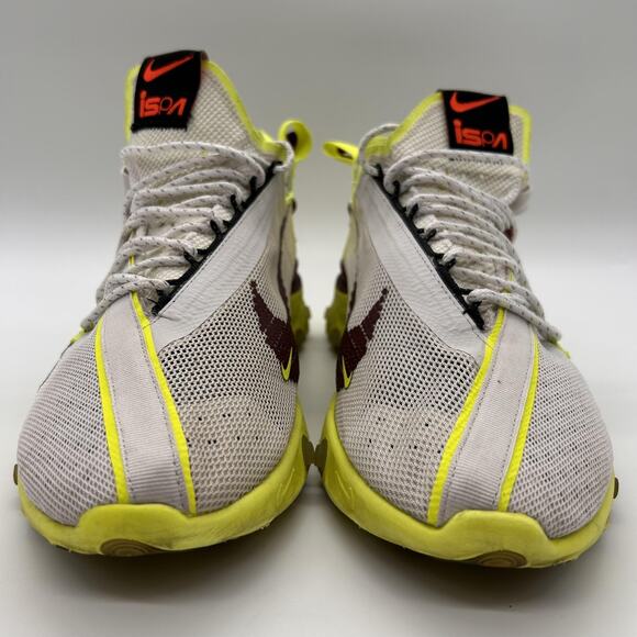 Nike ISPA‎ React WR Shoes Mens 11.5 White Yellow Volt Sneakers Running Comfort - Picture 3 of 11